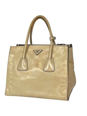 Prada Handbag Leather Beige